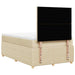 Pat box spring cu saltea, crem, 120x200 cm, textil - WALTI WALTI