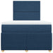 Pat box spring cu saltea, albastru, 120x200 cm, textil - WALTI WALTI