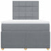 Pat continental cu saltea, gri deschis, 120x200 cm, textil - WALTI WALTI