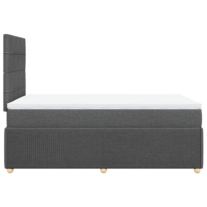 Pat box spring cu saltea, gri închis, 120x200 cm, textil - WALTI WALTI