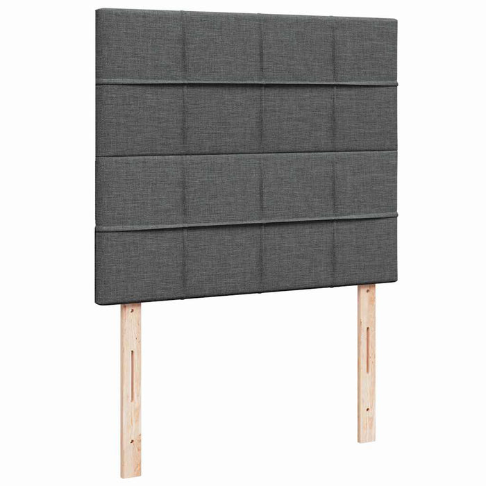 Pat box spring cu saltea, gri închis, 120x200 cm, textil - WALTI WALTI