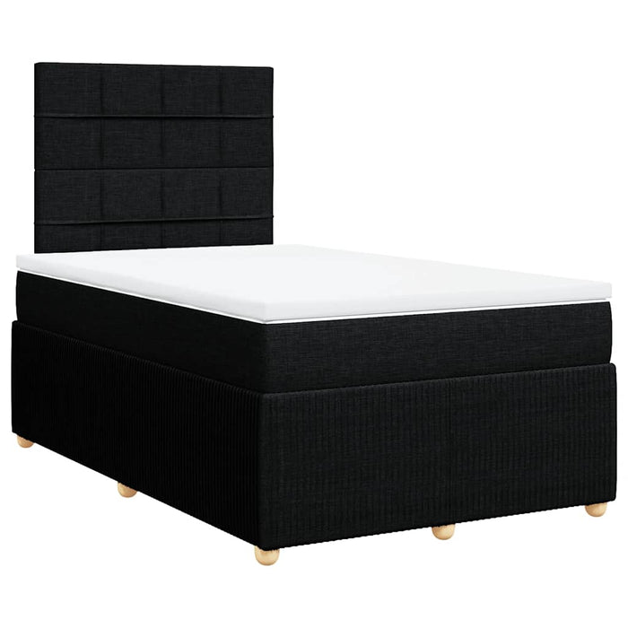 Pat box spring cu saltea, negru, 120x200 cm, textil - WALTI WALTI
