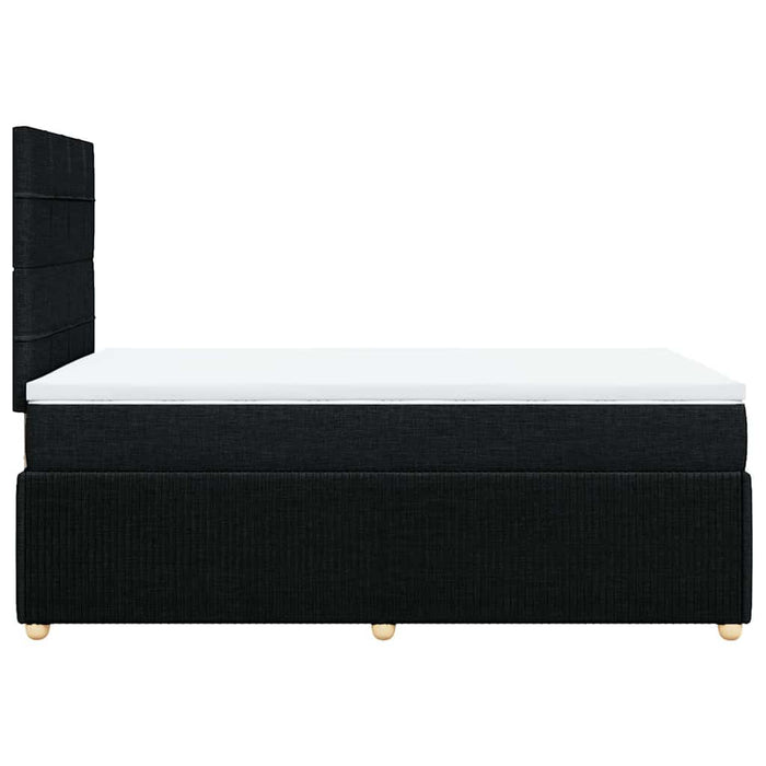 Pat box spring cu saltea, negru, 120x200 cm, textil - WALTI WALTI