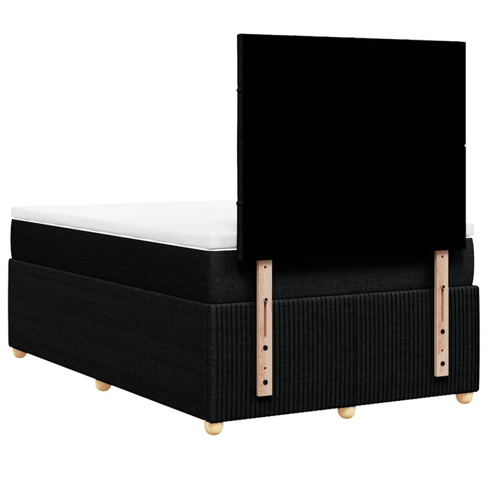 Pat box spring cu saltea, negru, 120x200 cm, textil - WALTI WALTI