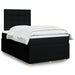 Pat box spring cu saltea, negru, 120x200 cm, textil - WALTI WALTI