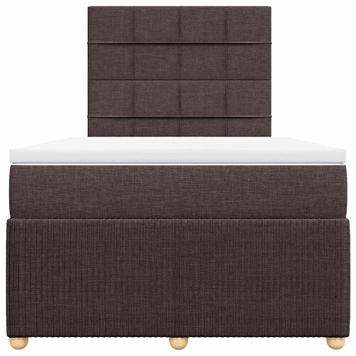 Pat box spring cu saltea, maro închis, 120x200 cm, textil - WALTI WALTI