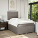Pat box spring cu saltea, gri taupe, 120x200 cm, textil - WALTI WALTI