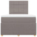 Pat box spring cu saltea, gri taupe, 120x200 cm, textil - WALTI WALTI