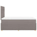 Pat box spring cu saltea, gri taupe, 120x200 cm, textil - WALTI WALTI
