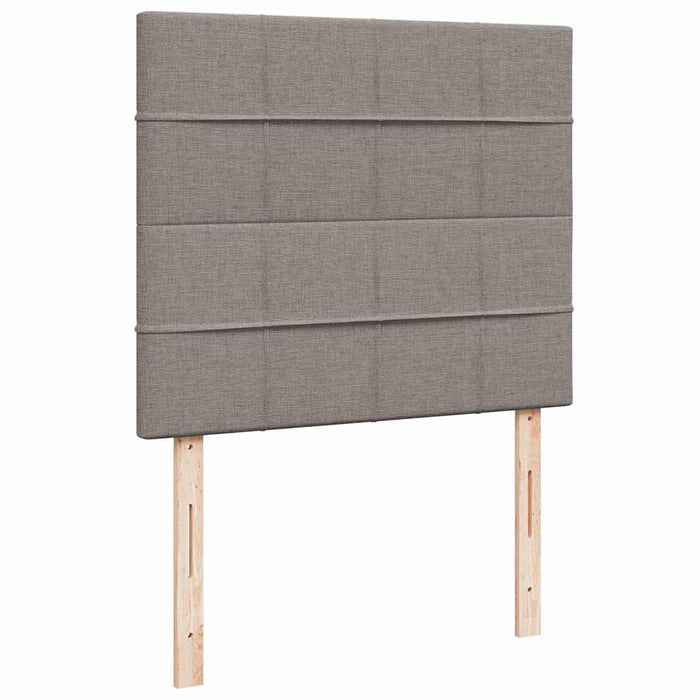 Pat box spring cu saltea, gri taupe, 120x200 cm, textil - WALTI WALTI