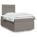 Pat box spring cu saltea, gri taupe, 120x200 cm, textil - WALTI WALTI