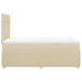 Pat box spring cu saltea, crem, 120x200 cm, textil - WALTI WALTI