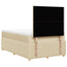 Pat box spring cu saltea, crem, 120x200 cm, textil - WALTI WALTI