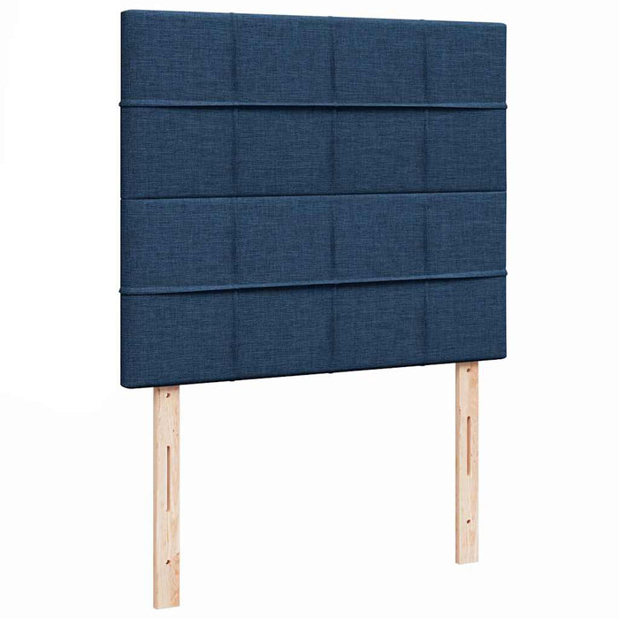 Pat box spring cu saltea, albastru, 120x200 cm, textil - WALTI WALTI