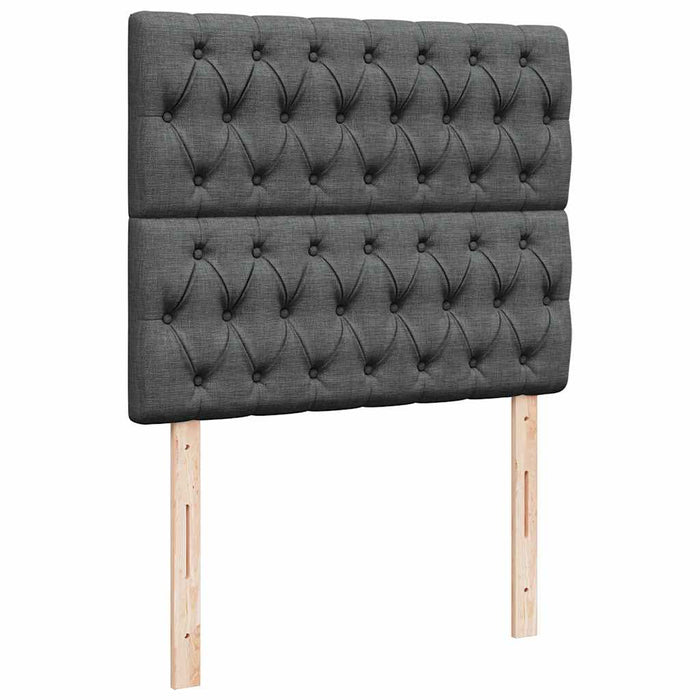 Pat box spring cu saltea, gri închis, 120x200 cm, textil - WALTI WALTI