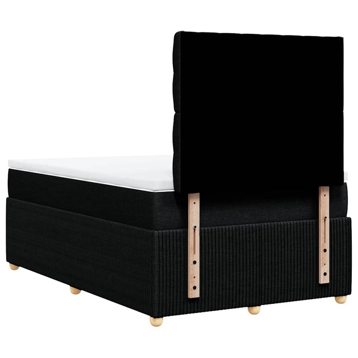 Pat box spring cu saltea, negru, 120x200 cm, textil - WALTI WALTI