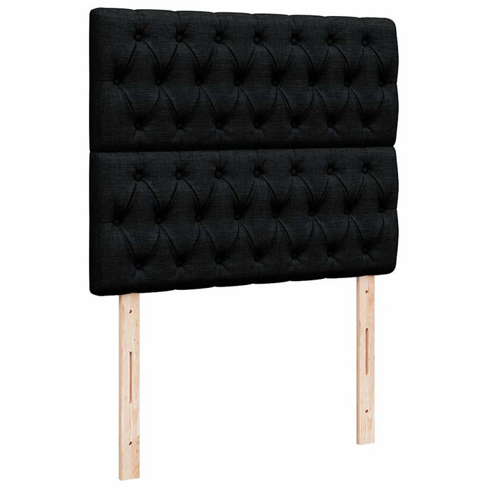 Pat box spring cu saltea, negru, 120x200 cm, textil - WALTI WALTI