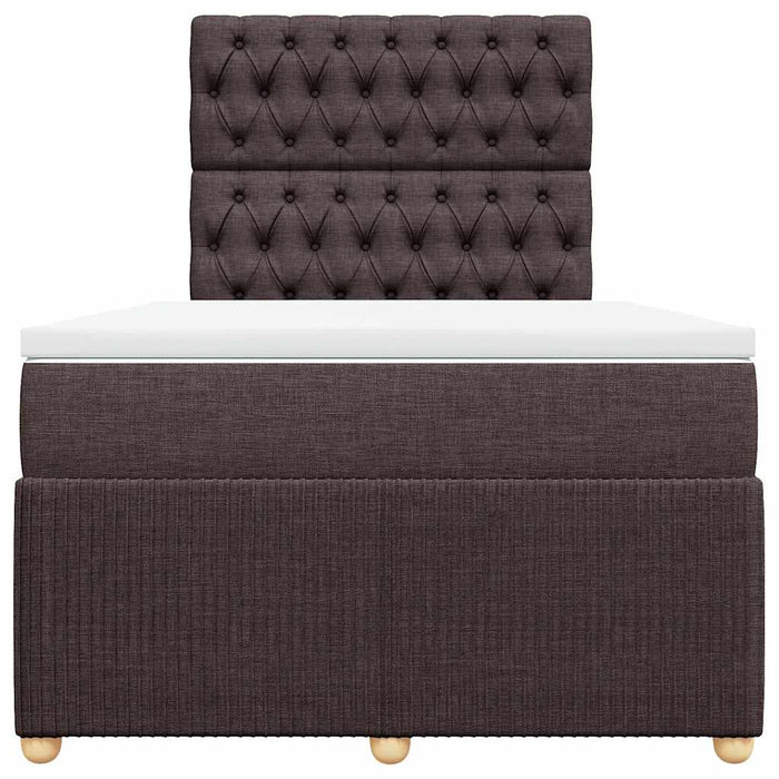 Pat box spring cu saltea, maro închis, 120x200 cm, textil - WALTI WALTI