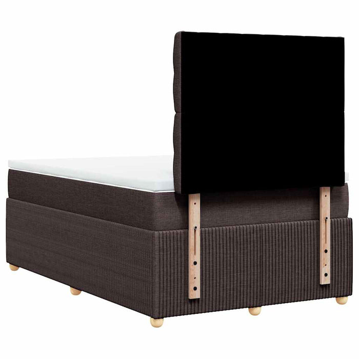 Pat box spring cu saltea, maro închis, 120x200 cm, textil - WALTI WALTI