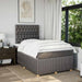 Pat box spring cu saltea, gri taupe, 120x200 cm, textil - WALTI WALTI
