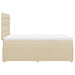 Pat box spring cu saltea, crem, 120x200 cm, textil - WALTI WALTI
