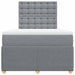 Pat continental cu saltea, gri deschis, 120x200 cm, textil - WALTI WALTI