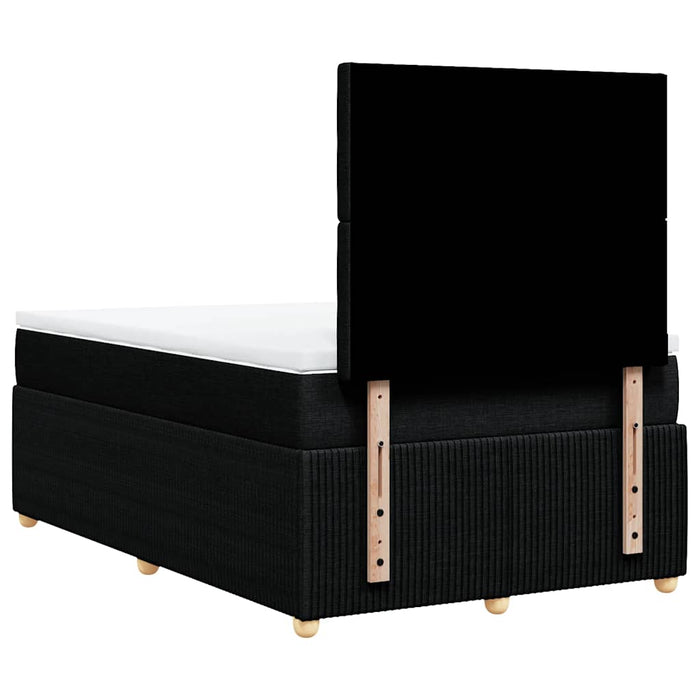 Pat box spring cu saltea, negru, 120x200 cm, textil - WALTI WALTI