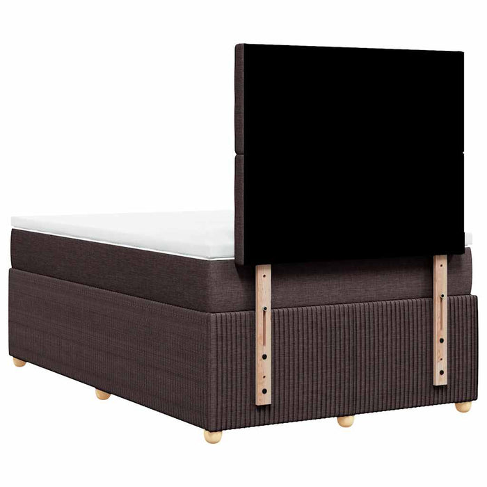 Pat box spring cu saltea, maro închis, 120x200 cm, textil - WALTI WALTI