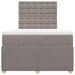 Pat box spring cu saltea, gri taupe, 120x200 cm, textil - WALTI WALTI