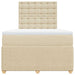 Pat box spring cu saltea, crem, 120x200 cm, textil - WALTI WALTI
