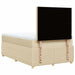 Pat box spring cu saltea, crem, 120x200 cm, textil - WALTI WALTI