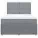 Pat box spring cu saltea, gri deschis, 140x190 cm, textil - WALTI WALTI