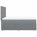 Pat box spring cu saltea, gri deschis, 140x190 cm, textil - WALTI WALTI