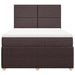 Pat box spring cu saltea, maro închis, 140x200 cm, textil - WALTI WALTI