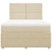 Pat box spring cu saltea, crem, 140x200 cm, textil - WALTI WALTI