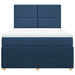 Pat box spring cu saltea, albastru, 140x200 cm, textil - WALTI WALTI