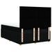 Pat box spring cu saltea, negru, 140x190 cm, textil - WALTI WALTI