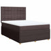 Pat box spring cu saltea, maro închis, 140x200 cm, textil - WALTI WALTI