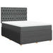 Pat box spring cu saltea, gri închis, 140x190 cm, textil - WALTI WALTI