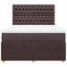 Pat box spring cu saltea, maro închis, 140x200 cm, textil - WALTI WALTI