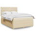 Pat box spring cu saltea, crem, 140x200 cm, textil - WALTI WALTI