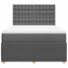 Pat box spring cu saltea, gri închis, 140x190 cm, textil - WALTI WALTI