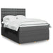 Pat box spring cu saltea, gri închis, 140x190 cm, textil - WALTI WALTI