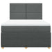 Pat box spring cu saltea, gri închis, 140x200 cm, textil - WALTI WALTI