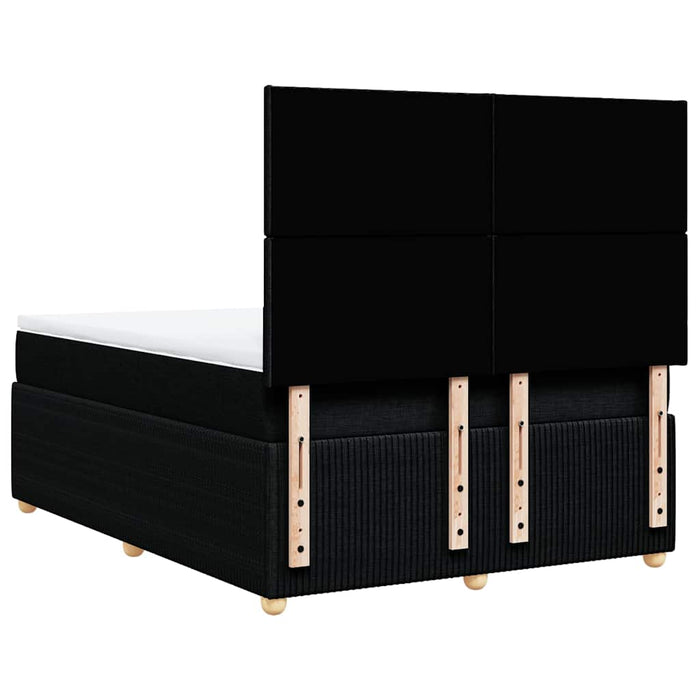 Pat box spring cu saltea, negru, 140x200 cm, textil - WALTI WALTI