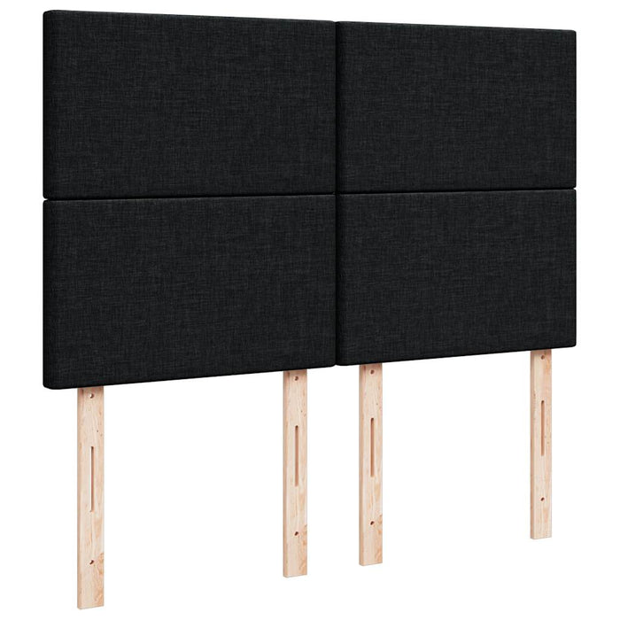 Pat box spring cu saltea, negru, 140x200 cm, textil - WALTI WALTI
