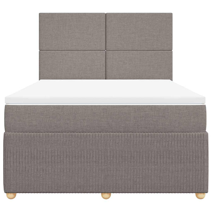 Pat continental cu saltea gri taupe 140x200 cm material textil - WALTI WALTI
