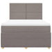 Pat continental cu saltea gri taupe 140x200 cm material textil - WALTI WALTI