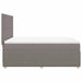 Pat continental cu saltea gri taupe 140x200 cm material textil - WALTI WALTI