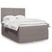 Pat continental cu saltea gri taupe 140x200 cm material textil - WALTI WALTI